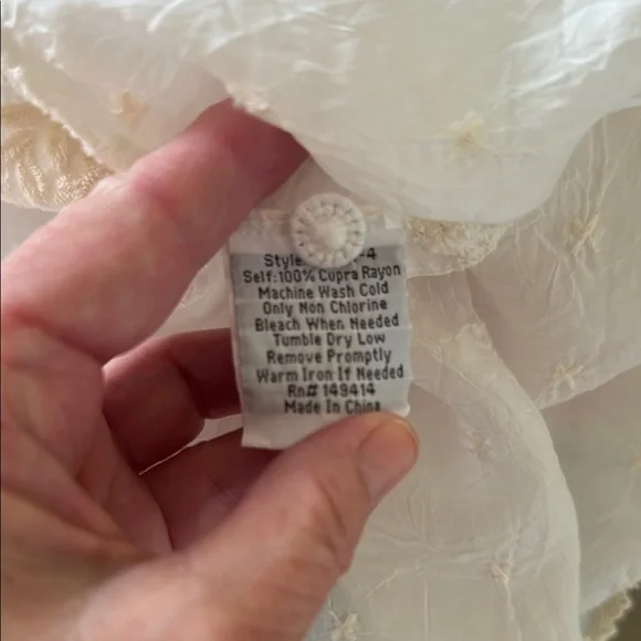 Johnny Was Laurel Amari Blouse - C10021-4 Cream Lace Blouse, Size S - Picture 11 of 11